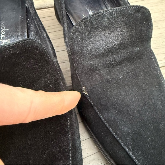 Salvatore Ferragamo black suede loafers shoes size 6.5 B - Picture 6 of 15